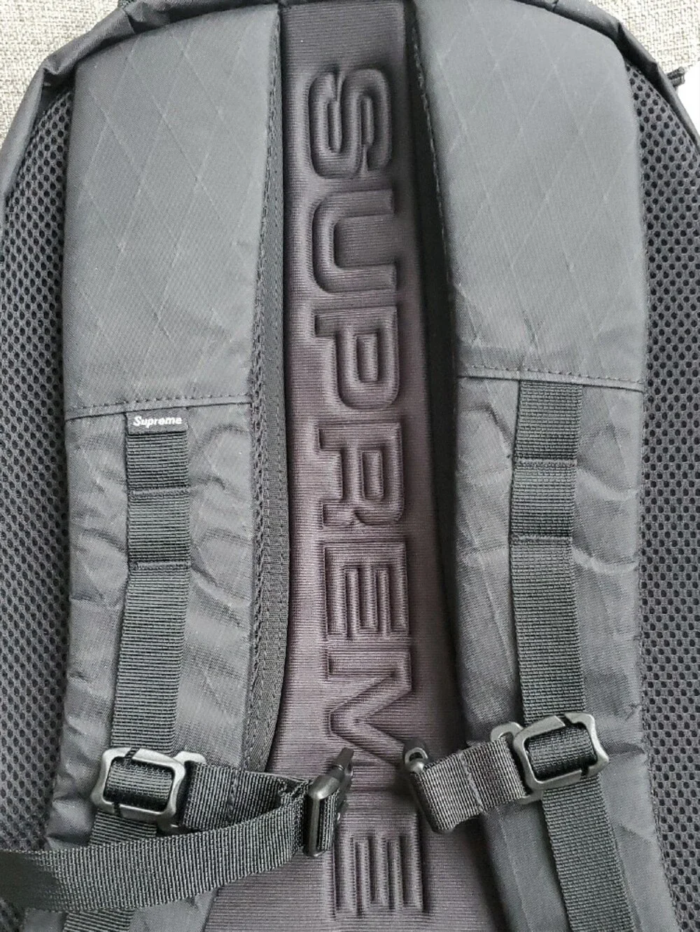 Brand New Supreme Log Black Backpack FW23 Grid